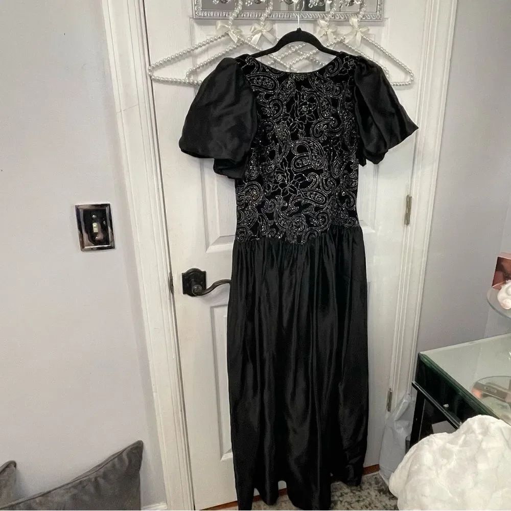 Vintage Black & Silver Dress